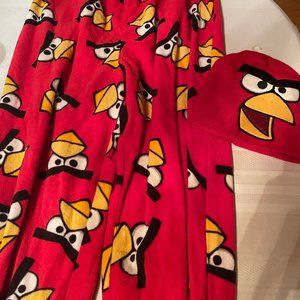 Angry Birds Pajama Bottoms and Beanie Hat